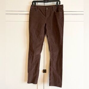 Garnet Hill Five Pocket Chocolate Corduroy Pants